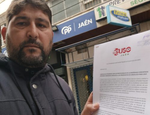USO reclama al Partido Popular de Jaén que apoye una enmienda parcial de su grupo parlamentario a los presupuestos de Andalucía 2024 para saldar las deudas pendientes con los trabajadores de la Concertada