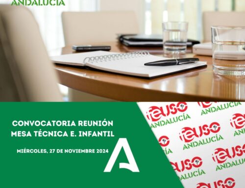 Convocatoria reunión Mesa Técnica de la E. Infantil el 27 de noviembre