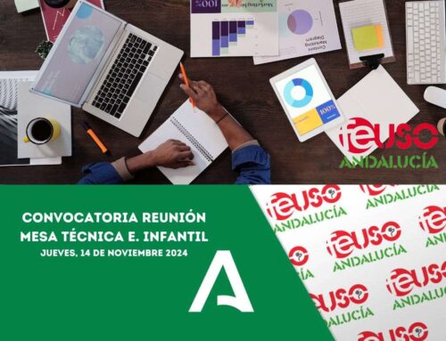 Convocatoria reunión Mesa Técnica de la E. Infantil el 14 de noviembre