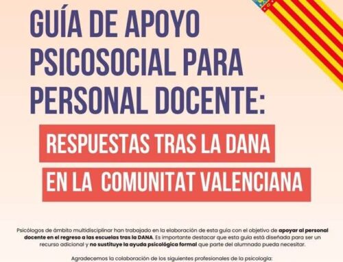 Guía de apoyo psicosocial para docentes: claves para asistir a estudiantes afectados por la DANA