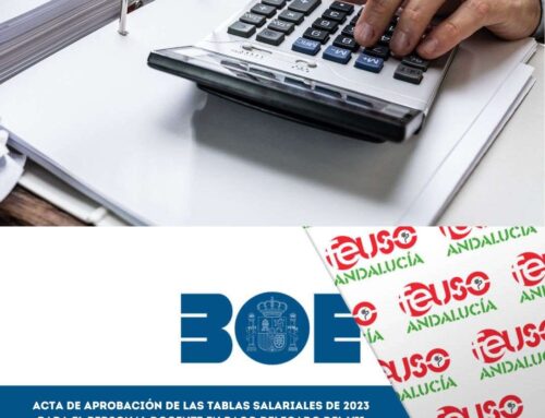 El BOE publica el acta de aprobación de las tablas salariales de 2023 para el personal docente en pago delegado